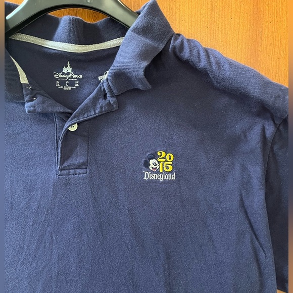 🎡 Disneyland 2015 Mickey Mouse Embroidered Polo Shirt – Men’s L Navy Blue - Picture 1 of 5